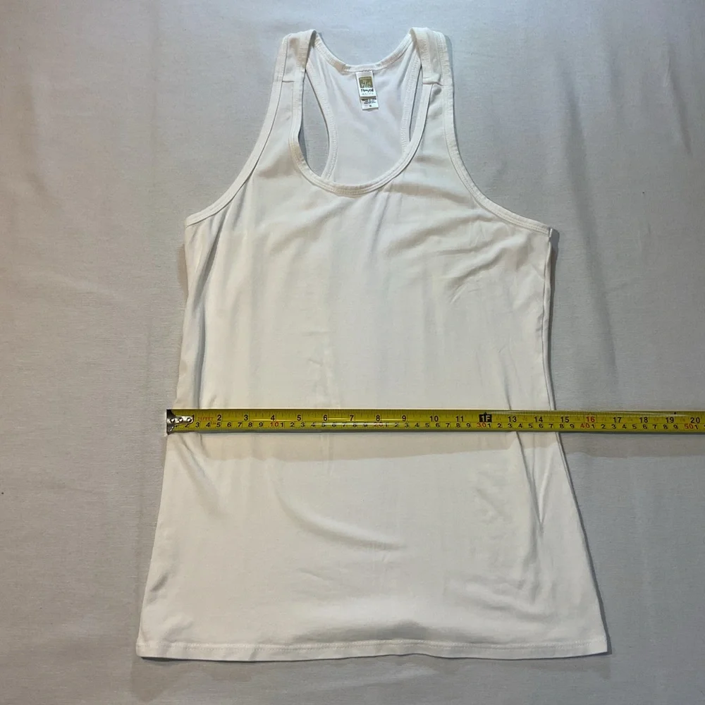Royal Apparel Soft White‎ Bamboo Tank Top, Size Medium Durable Bright Gym Sport